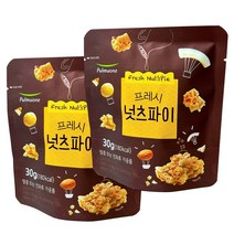 풀무원 구운 견과류 프레시넛츠파이 캠핑 등산 사무실 고소한 너트과자 간식, 30g, 2개