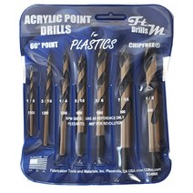 플라스틱 드릴 비트 (아크릴 플렉시글라스 ABS 렉산 폴리카보네이트 PVC) 노스맨 7피스 아크릴 포인트, 한개옵션0