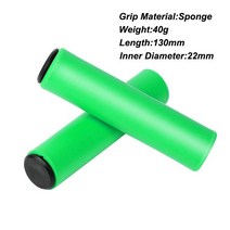 자전거헨들그립 자전거 핸들 바엔드 그립 스폰지 MTB 그립 (먼지 플러그 포함) 초경량 자전거 핸들 바 커버, Sponge Green 2