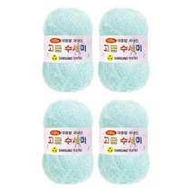울클럽 대용량 고급수세미 뜨개실 100g 4볼 (총 400g), 소프트버블, 4개