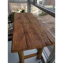 오래된 나무 고재 원목 테이블 앤틱 빈티지 식탁 티크, 160X55X75cm클래식통다리테이블