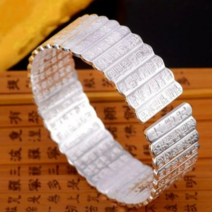 BG33 Silver 실버 불교 연꽃 천수경 대비주 팔찌 은팔찌
