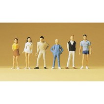 Preiser 14003 디오라마 미니어처 테라리움 소년 소녀 청소년들 6명 세트 사람 피규어 모형 1:87 사이즈