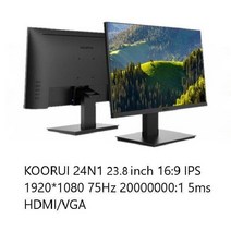 LCD 모니터 IPASON27 인치 게이밍 240Hz 169 295 200HZ 곡선 219 와이드 스크린 고화질 FreeSync 로우 블루 라이트 DP HDMI, KOORUI 24Inch, KOORUI 24Inch