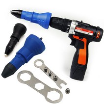 전동리베트아답터 리벳어댑터 리베트건 충전드릴 공구, 드릴리벳어댑터(블랙)