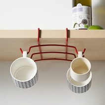 메탈텍스 타짜 와이어 선반밑 컵 홀더, 레드