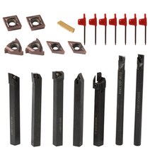 밀링머신 소형 공작기계 7pcs 10mm 생크 선반 터닝 도구 홀더 보링 바 커터 금속 터닝로드 카바이드 인서트 산업, Type 4 10mm, Type 4 10mm, 05 Type 4 10mm