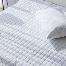 블럭 순면 누빔 알러지케어 고밀도 40수 트윌면 패밀리 침대패드 SS Q K KK KKK SK, 크림옐로우