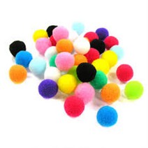 문구랑만들기랑 뿅뿅이 20mm 40개정도 솜방울 칼라솜 폼폼이 단색or혼합색, 1봉, 검정