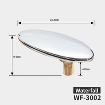 스테인레스 스틸 크롬 욕조 폭포 주둥이 입구 핸들 샤워 스위치 밸브, [06] WF-3002