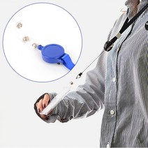 힘찬쇼핑_ 투명택 릴홀더 명찰목걸이줄 5개 이름표줄 목줄 케이스목줄 사원증 목걸이 명찰끈 명찰줄 명찰목걸이줄 목걸이형명찰 사원증목줄 신분증목줄 신입사원 회사원 학생증