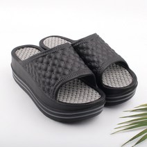 에스큐에스샵 푹신한 여성 통굽슬리퍼 사무실 미용실 발편한 5.5cm 키높이신발 - 모던슬리퍼