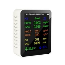 HCHO TVOC 실내 공기 에어질 기. 모니터. 기 테스트. 9 in 1, 01 White
