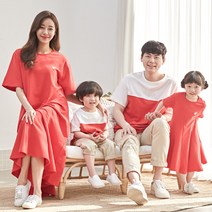 패밀리 레드바나나 반팔 20B04/ 패밀리룩 가족사진의상