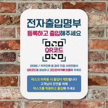 뭉키데코 뭉키데코 부착형 사각안내판(Q1)_408_전자출입명부 등록하고 출입 (6282437)