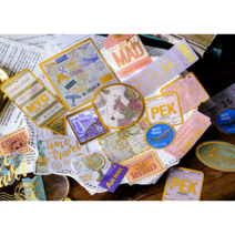 빈티지 다꾸스티커 vol 10 금박 우주 여행 커피 다이어리꾸미기 인스 레트로, 08.중세