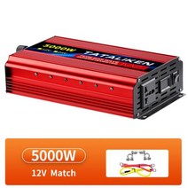 캠핑용인버터 가정용 차량용 휴대용 인버터 주택용 태양광 에너지 발전기 dc12 V 24V AC 220V 전압 50 60HZ 전원 변압기 순수 사인파 LED 디스플레이 포함 범용, 5000W+24V60HZ+220V-240V