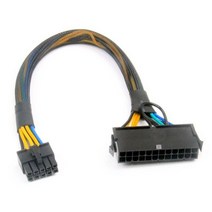 네트워크 허브 공유기 24 핀 10 ATX PSU 주 전원 어댑터 Lenovo PC 및 서버 용 IBM 꼰 슬리브 케이블 12 인, [01] green