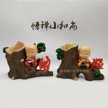 장식인형 큐트소녀 작은동물 미니미 미니어쳐 아이디어 소품 매달린발 인테리어 나무수지 거실 바탕화면, 3번 2PCS 세트