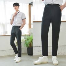 [교복몰] (하복)(허리조절) 스판 블랙 교복바지 남자