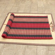 명상 방석 모던 핸드메이드 태국 매트 롤링 100% 카팍 필링 아시아 스타일 바닥 카펫 거실 야외 175x105cm 108배, 2.Red 2