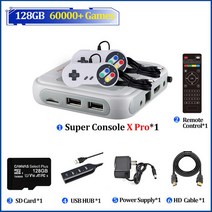 게임기 오락실 레트로 휴대용 슈퍼 콘솔 X 프로 비디오 게임 TV 박스 PSP PS1 N64 NDS 용 70000 개 이상의 내장 50 에뮬레이터, 03 128 Wired_04 미국