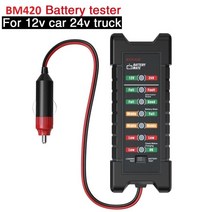 BM310 자동차 배터리 테스터 12v 자동 검사기 발전기 12V 6LED 조명 디스플레이 진단 도구, green