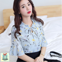 빨강몽키 A30161 여름 짧은 소매 쉬폰 셔츠 작은 꽃 여성 자켓 플라워 블라우스QQ