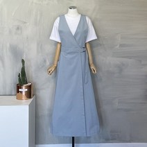 행복한여자[신상무배]로랑 브이 라인 디링 포인트 뷔스티에 원피스