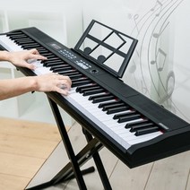 휴대용 88 키 디지털 전자 피아노 성인 가정용 펠로우 해머건반 블루투스, 블랙 휴대용 피아노, 기본