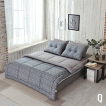 밀리홈 세린힐 알러지케어 차렵 풀세트 Q (이불+베개솜2+패드)