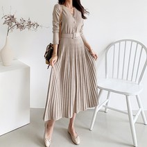 [나크21] (55~77) 플레어 니트 원피스 NK21-O-2