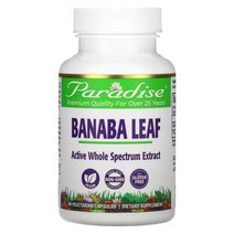파라다이스허브 고용량 바나바잎 추출물 코로솔산 250mg 60캡슐