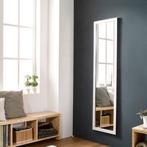 레노 메탈 벽걸이형 슬림 전신거울, 블랙