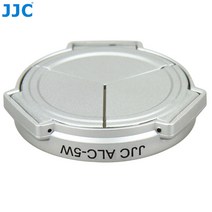 파나소닉 dmc-lx5 amp에 대한 jjc 카메라 실버 개방 닫기 자동 자체 유지 보호기 자동 렌즈 캡 라이카 d-lux5실버