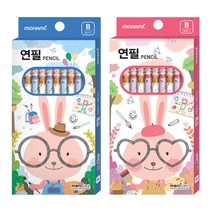 모나미 모니주 10본입 연필 B 여아용, 1개