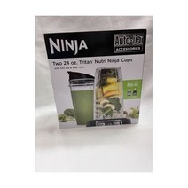 닌자 Auto-iQ 액세서리 24온스 Tritan Nutri 닌자 컵 2개 Sip & Seal 뚜껑 2개