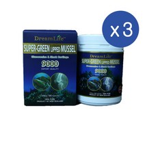 드림라이프 슈퍼초록입홍합 9000mg 180정 Dream Life Super-Green Lipped Mussel 3팩