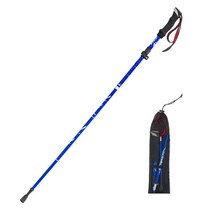 코믈리 초경량 듀랄루민 접이식 5단 등산스틱 2개, 블루, 숏, 블루