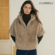 리오벨 리오벨 Faux 밍크 케이프 반후드 재킷