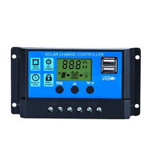 태양 전지 컨트롤러 자동 식별 듀얼 USB 충전 배터리 전압 조정기 10A 20A 30A 12V 24V, 3.파란 - 30A