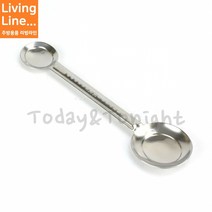 Kitchen 스텐 계량컵 계량스푼 200cc 밀가구 손잡이 계량도구 제과 제빵 용량 측정, ♡일자 계량스푼(1/5 - 2.5/15cc)♡, [ 1개 ]