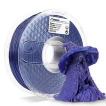 AMOLEN 3D 프린터 필라멘트 금속 PLA 필라멘트 1.75mm 자석 포함 20% 금속 철 파우더 포함 광택 적용 매트 블랙 PLA 3D 프린팅 필라멘트 +/ 0.03, Galaxy Blue, Galaxy Blue