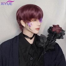 넓은이마 가발수선 엠자이마 가발대여 남자붙임머리 반삭가발 가발사이트 이용사통가발 혼주가발 군인가발 원형탈모가발 XIYUE 짧은 남성 가발 남성용 스트레이트 합성 가발 53, 공짜 선물, 협력사, P1822