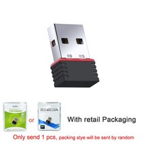 듀얼 밴드 2.4/5.8Ghz 무선 USB 와이파이 어댑터 AC600 150/600Mbps 미니 동글 네트워크 카드 윈도우 맥 PC, 02 150M-Mini Box