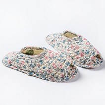 BOFO 여성용 퀼트 면 거실 실내화 5세트, 18번 나팔꽃