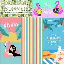 조앤 썸머 비치타올 3개 세트(1+1+1) 대형 극세사 수건 5종, 6 플라밍고, 9 캔디레인보우, 1 썸머플라워