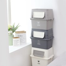 비교할 수 없는 튼튼함 탱크 분리수거함 쓰레기통 40L 50L 적재가능, 탱크_50L, 브라운