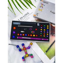 자석 볼펜 펜 다기능 교육 놀이 문구, 8세대 컬러풀 B패키지 0.5mm