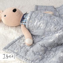 매직크린 마이티 60수 아사면 워싱 낮잠 이불 그레이
